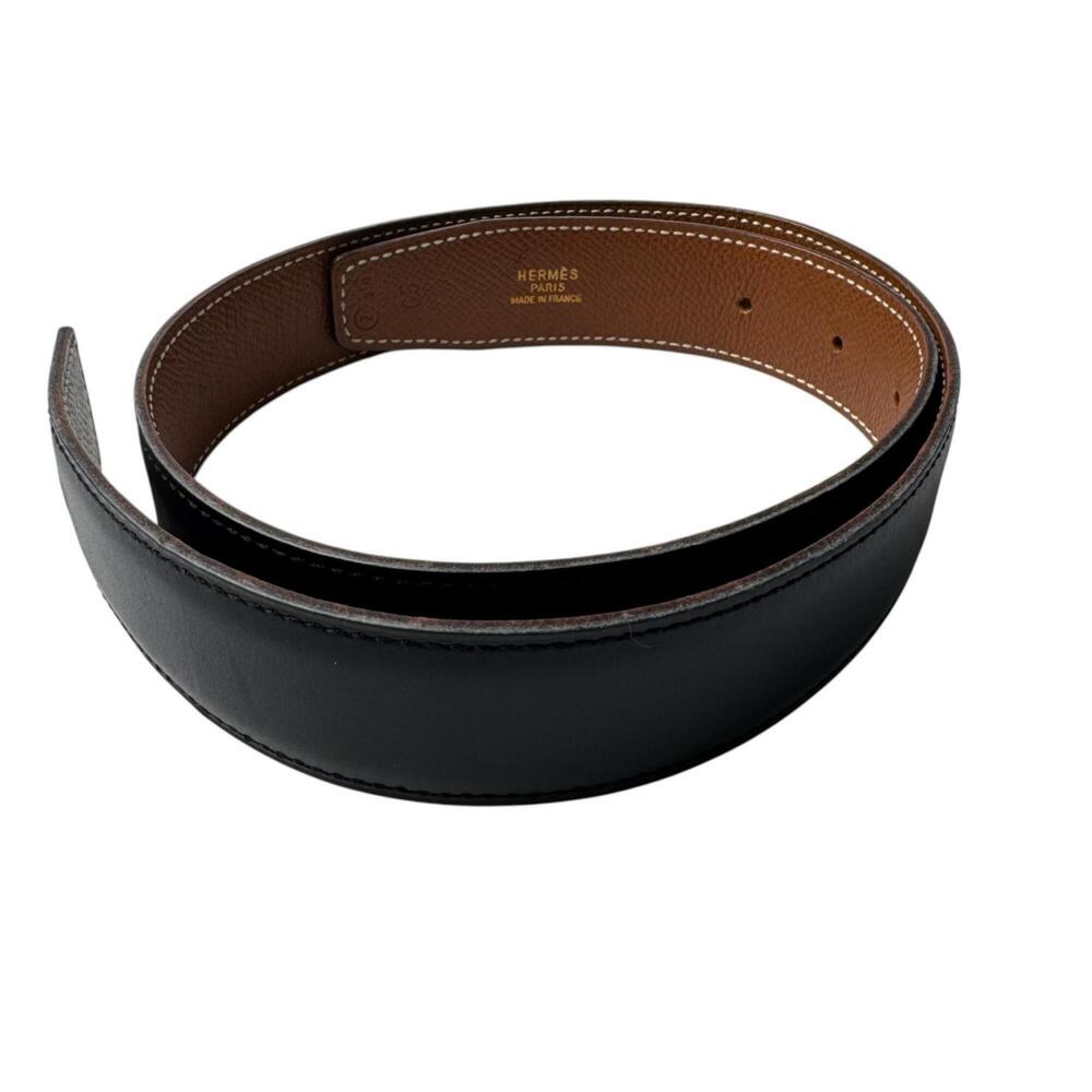 Hermes HERMES Replacement Strap #65 ◯Z Stamp Black Noir Women's